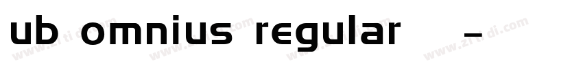 ub omnius regular 字体字体转换
